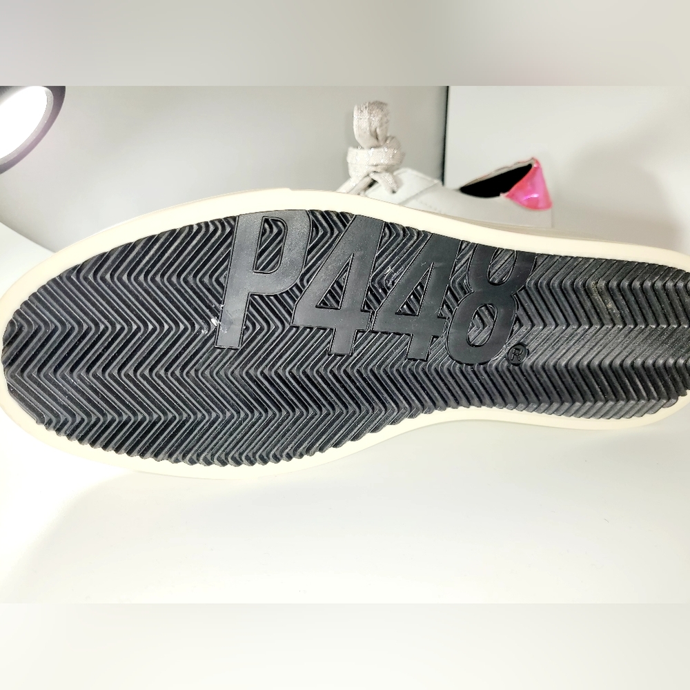 NWOT-❤️-P448-Ladies John Peakary Leather Sneakers-Sold at Dillards - Picture 14 of 16
